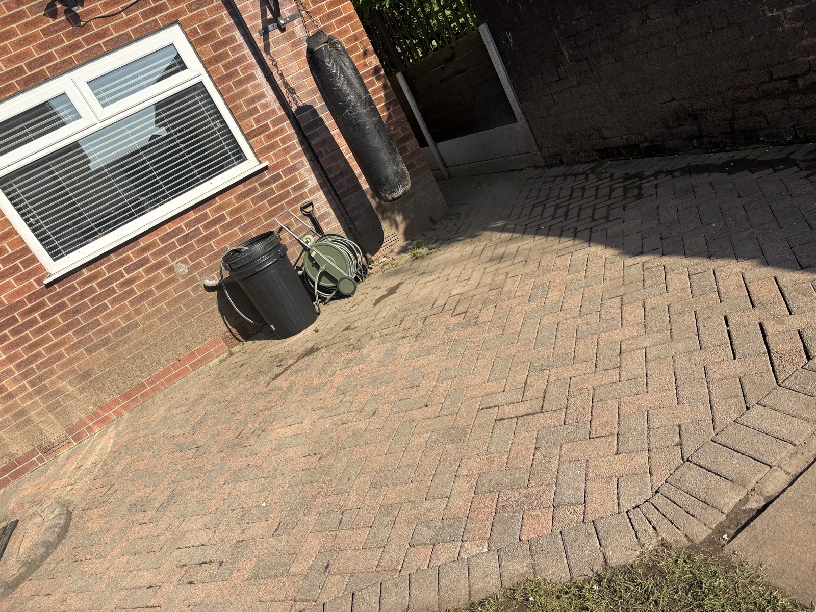 Before &ndash; the same surface before pressure washing.